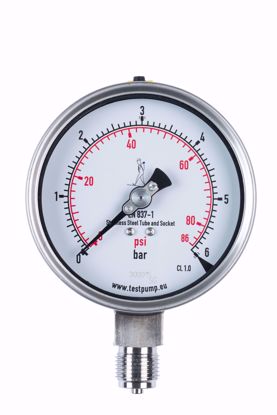 Picture of 0-6 Bar Pressure Gauge, Ø100mm, 1%