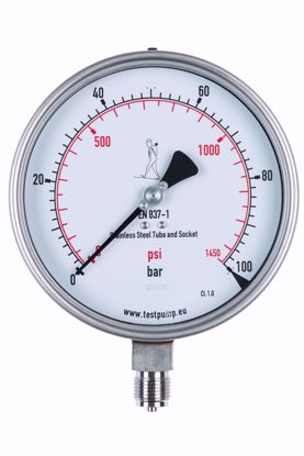 Picture of 0-100 Bar Pressure Gauge, Ø150mm, 1%