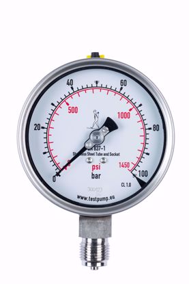 Afbeelding van 0-100 Bar Manometer, Ø100mm, 1%