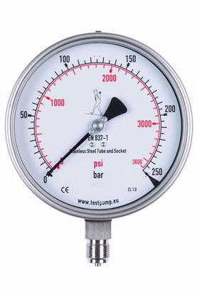 Afbeelding van 0-250 Bar Manometer, Ø150mm, 1%