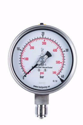 Afbeelding van 0-40 Bar Manometer, Ø100mm, 1%