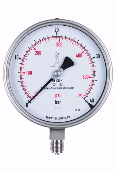 Afbeelding van 0-40 Bar Manometer, Ø150mm, 1%