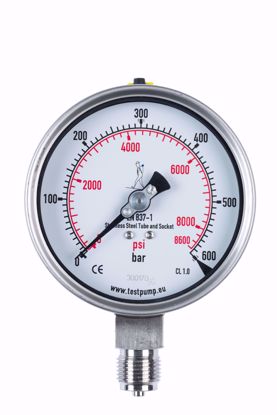 Afbeelding van 0-600 Bar Manometer, Ø100mm, 1%