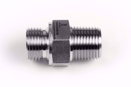 Picture of Adapter 1/2" NPT male x 1/2"BSP male, 60 degree cone