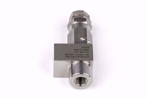 Picture of Pressure Relief Valve - High Pressure - 10 KPSI