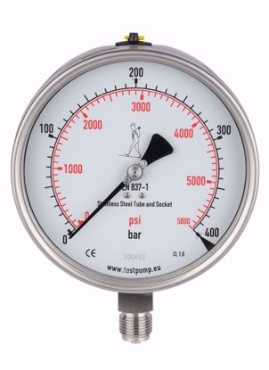 Picture of 0-400 Bar Pressure Gauge, Ø150mm, 1%