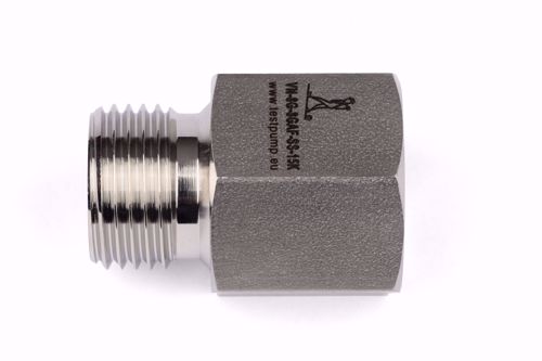 Afbeelding van Verloop 1/2" BSP volgens EN 837 female x 1/2"BSP male, 60 graden conus