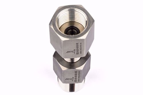 Picture of Adapter 1/2" BSP acc. EN 837 female swivel x 1/2"NPT male - Assembly
