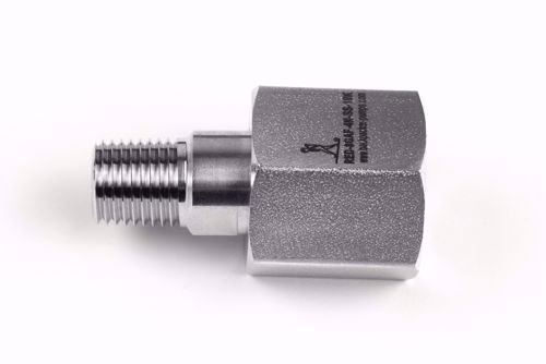 Picture of Adapter 1/2" BSP acc. EN 837 female swivel x 1/4"NPT male
